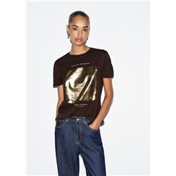 METALLIC PRINT T-SHIRT