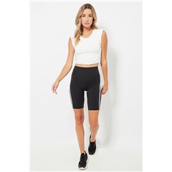 Leggings ciclista de compresión cintura alta - Negro