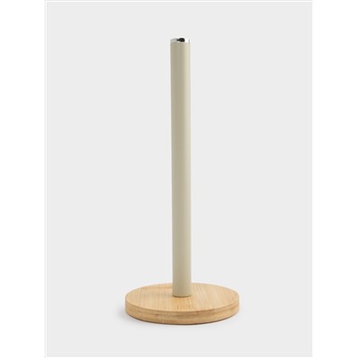 Держатель для бумажных полотенец, 34 см, металл/дерево, бежевый, Retro