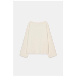 KNIT JUMPER WITH BROOCH