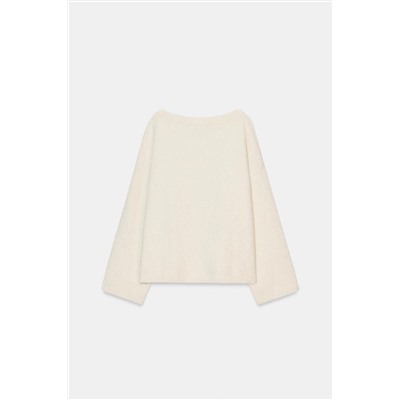 KNIT JUMPER WITH BROOCH