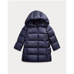 GIRLS 2-6X Quilted Down Long Coat