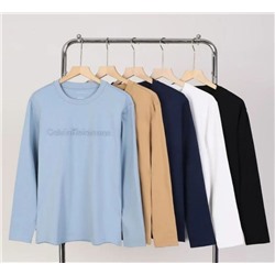 Мужская хлопкова толстовка с круглым вырезом и длинными рукавами СК