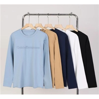 Мужская хлопкова толстовка с круглым вырезом и длинными рукавами СК