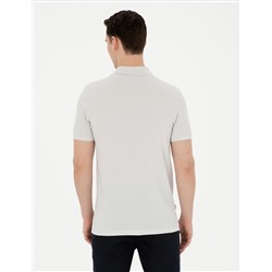 Açık Gri Slim Fit Basic Tişört