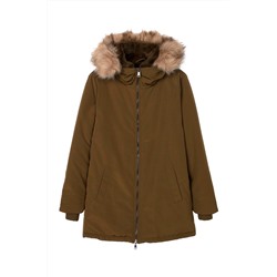 Anorak con capucha Caqui