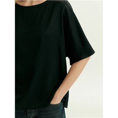 Блузка с коротким рукавом из вискозы, B3248/algo