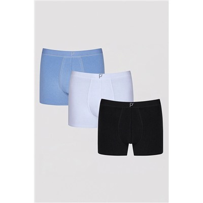 Penti Erkek Pamuklu Blueish 3lü Boxer