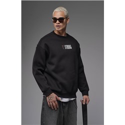 Свитшот будь сильным  черный