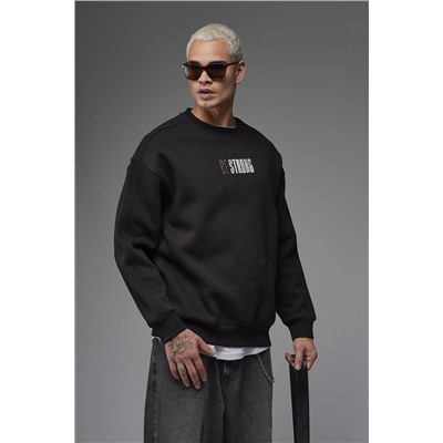 Свитшот будь сильным  черный