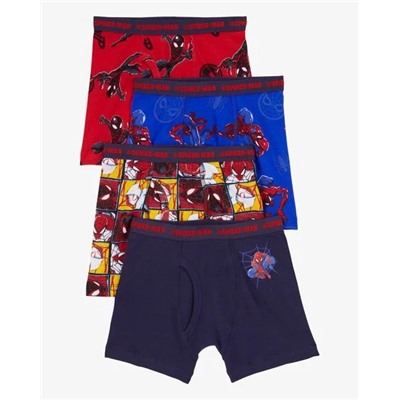 Kid 4-Pack Spider-Man Boxer Briefs Underwear