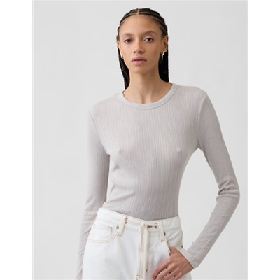 Essential Ribbed Crewneck T-Shirt