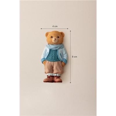 Voir Bear Magnet - Bej/Mavi - 4x8 cm