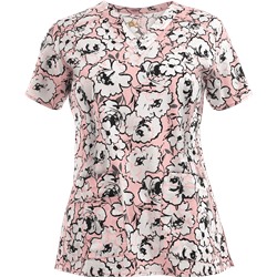 WonderWink Scrubs WonderFLEX En Rose Print Top