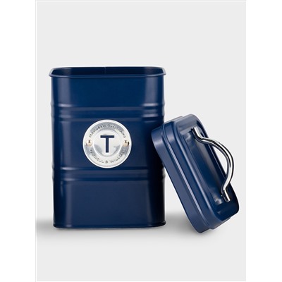 Набор банок для сыпучих продуктов, 3 пр, 1.45 л, h18 см, синие, Grantham