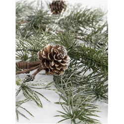 Венок декоративный, 16/48 см, пластик/шишки, Еловая ветка, Interior Conifer