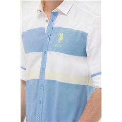 Erkek Saks Uzun Kollu Gömlek