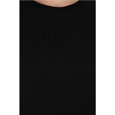 Kadın Siyah Bisiklet Yaka Sweatshirt