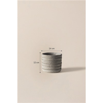 Ella Saksı - Soft Gri - 14 cm