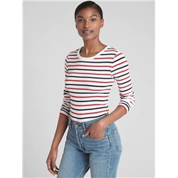 Modern Stripe Long Sleeve Crewneck T-Shirt