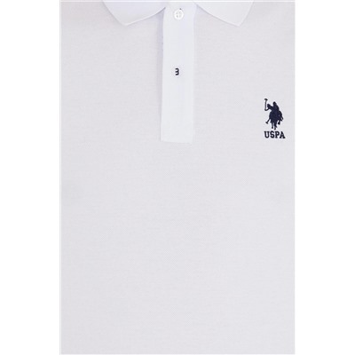 Erkek Beyaz Basic Polo Yaka Tişört