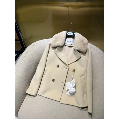 Max mara пальто кашемир воротник норка