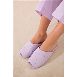 Zapatillas casa lila strass rosa