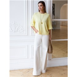 Свободный джемпер с рукавом 3/4 тонкой вязки из вискозы