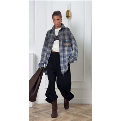 Женская свободная рубашка в клетку  Chrom*e Heart*s