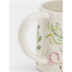 Кружка, 380 мл, фарфор P, белая/зелёная, Морская жизнь, Ocean Life