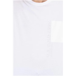 Erkek Beyaz Oversize Bisiklet Yaka Tişört