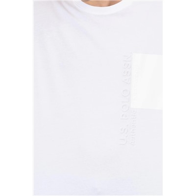 Erkek Beyaz Oversize Bisiklet Yaka Tişört