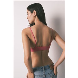 Sujetador triangular Seamless rosa fucsia