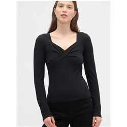 Twist-Front Sweetheart Top