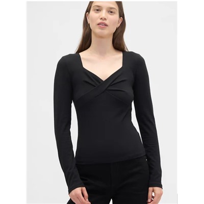 Twist-Front Sweetheart Top