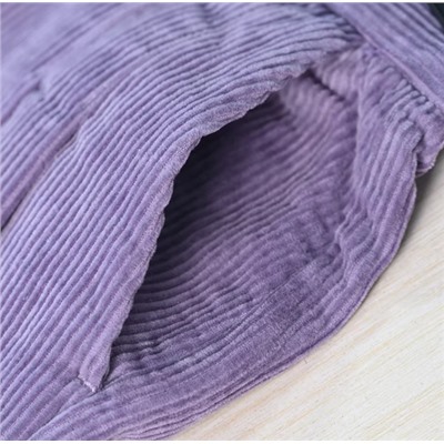 Плотные вельветовые хлопковые брюки с высокой талией