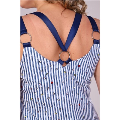 Сарафан женский в полоску на бретелях 11