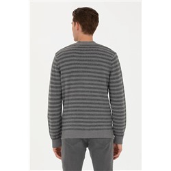 Erkek Gri Melanj Triko Hırka