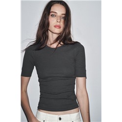 RIB SHORT SLEEVE T-SHIRT