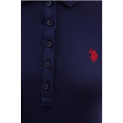 Kadın Lacivert Basic Polo Yaka Tişört