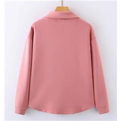 Женская свободная кофта с длинным рукавом и воротником-стойкой