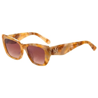 Tory Burch  Women's Brown Cat-Eye Sunglasses