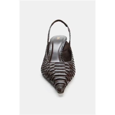 EMBOSSED SLINGBACK SHOES