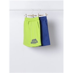 PACK OF 2 CONTRAST FLEECE BERMUDA SHORTS