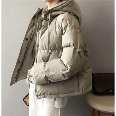 Женская короткая хлопковая куртка с капюшоном YANSO*O