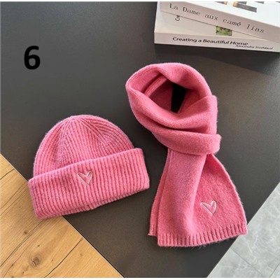 Шапка и шарф для мальчиков/девочек. Размер 2-10 лет
