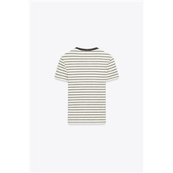 METALLIC THREAD CHUNKY KNIT T-SHIRT