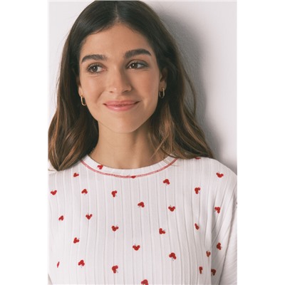 Pijama largo estampado Mickey Cherry