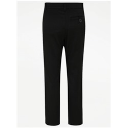 Boys Black Skinny Leg School Trousers 2 Pack