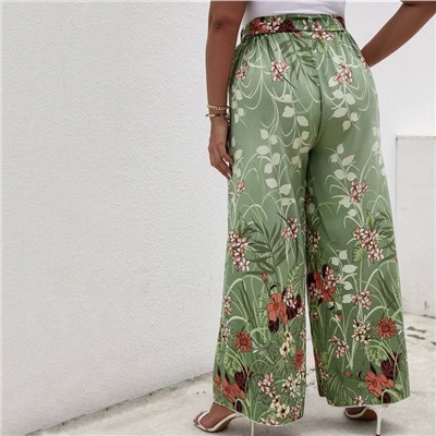 Легкие свободные женские брюки Plus Size